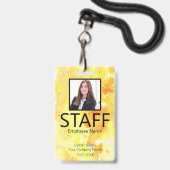 Benutzerdefiniertes QR-Code Gelbes Abzeichen Ausweis (Vorderseite mit Lanyard)