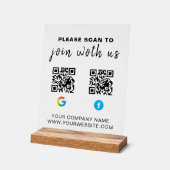 Benutzerdefiniertes QR-Code-Geschäfts-Acryl-Schild Acrylschild (Winkel)