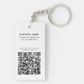 Benutzerdefiniertes QR-Code-Geschäftslogo Modern Schlüsselanhänger (Rückseite)