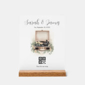 Benutzerdefiniertes QR-Code-Hochzeitslied-Jubiläum Acrylschild (Vorderseite)