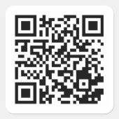 Benutzerdefiniertes QR-Code-Klassisches Rundum-Sti Quadratischer Aufkleber (Vorderseite)