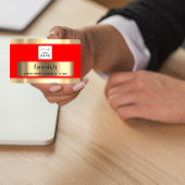 Benutzerdefiniertes QR-CODE-Logo Red Gold Visitenkarte