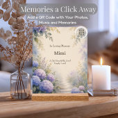 Benutzerdefiniertes QR-Code-Memorial mit Wasserfar Acrylschild