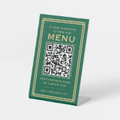 Benutzerdefiniertes QR-Code Menü berührungslose Cl Sockelschild (Vorderseite)