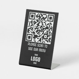 Benutzerdefiniertes QR-Code Menü Pedestzeichen für Sockelschild