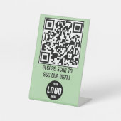 Benutzerdefiniertes QR-Code Menü Pedestzeichen für Sockelschild (Vorderseite)