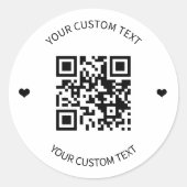 Benutzerdefiniertes QR-Code-Paket Benutzerdefinier Runder Aufkleber (Vorderseite)