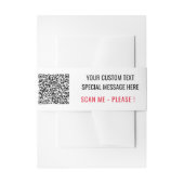 Benutzerdefiniertes QR-Code Scan Info Textfarben B Einladungsbanderole (Vorderseite Beispiel)