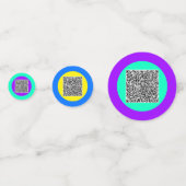 Benutzerdefiniertes QR-Code Scan-Party Confetti Fa Konfetti (Vorderseiten)
