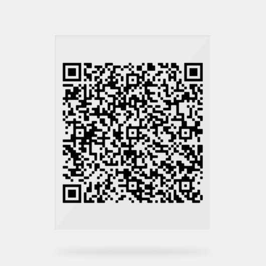 Benutzerdefiniertes QR-Code-Scan Personalisiertes Acrylschild (Vorderseite)