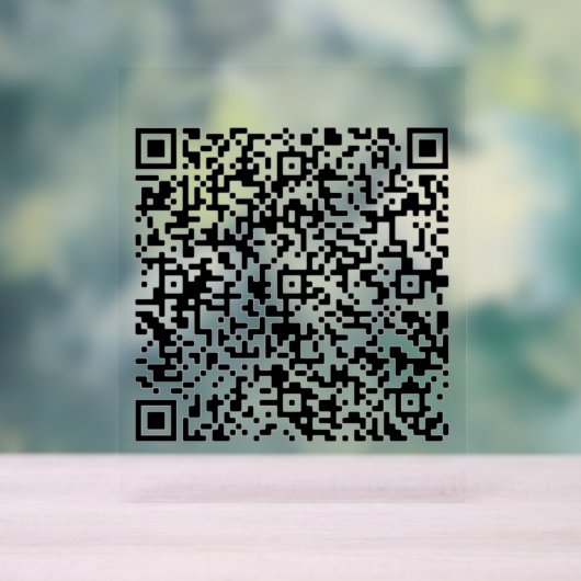Benutzerdefiniertes QR-Code-Scan Personalisiertes  Acrylschild (Neutral)