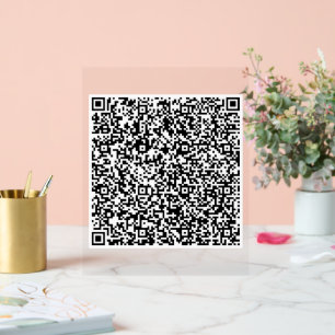 Benutzerdefiniertes QR-Code-Scan Personalisiertes  Acrylschild