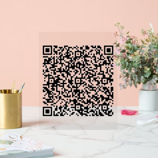 Benutzerdefiniertes QR-Code-Scan Personalisiertes Acrylschild (Hochzeit)