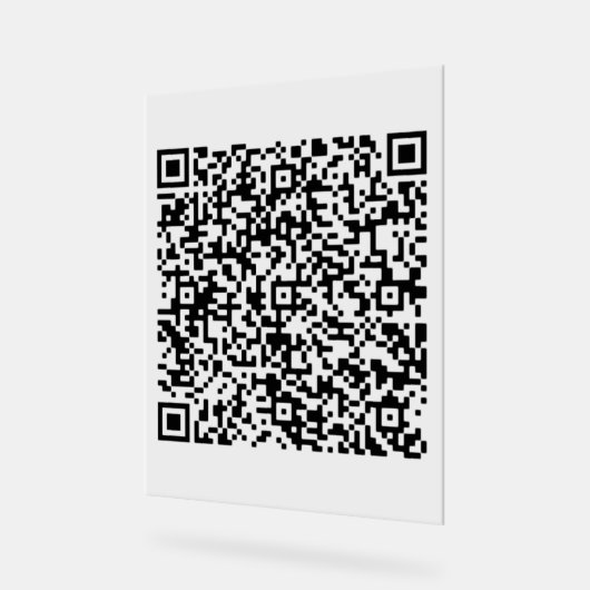 Benutzerdefiniertes QR-Code-Scan Personalisiertes Acrylschild (Winkel)