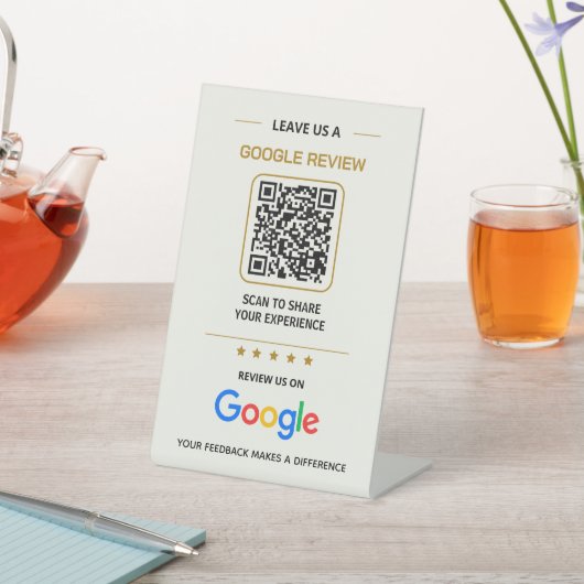 Benutzerdefiniertes QR-Code-Schild für Google-Bewe Sockelschild (In SItu)