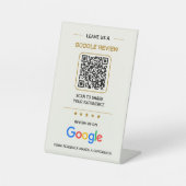 Benutzerdefiniertes QR-Code-Schild für Google-Bewe Sockelschild (Vorderseite)