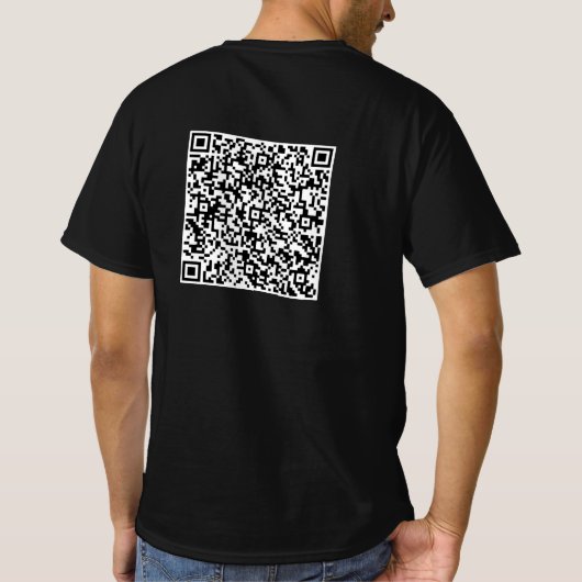 Benutzerdefiniertes QR-Code-T-Shirt-Beispiel T-Shirt (Rückseite)