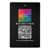 Benutzerdefiniertes QR-Code Text Business-Logo Mini Klemmbrett (Rückseite)