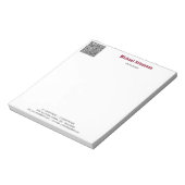 Benutzerdefiniertes QR-Code Textinfo Notepad Notizblock (Rotiert)