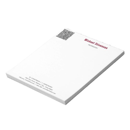 Benutzerdefiniertes QR-Code Textinfo Notepad Notizblock (Rotiert)