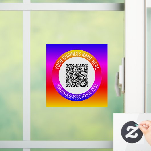 Benutzerdefiniertes QR-Code-Textvorschau-Fenster Fensteraufkleber (Zuhause)