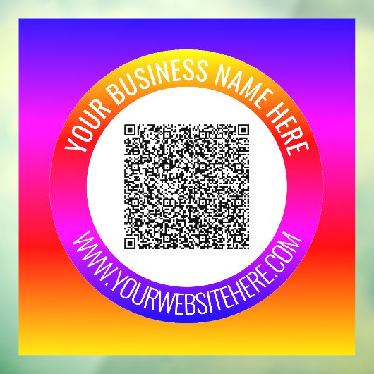 Benutzerdefiniertes QR-Code-Textvorschau-Fenster Fensteraufkleber (Blatt 3)