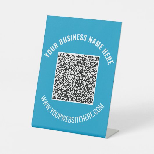 Benutzerdefiniertes QR-Code und Pedestzeichen für  Sockelschild (Vorderseite)