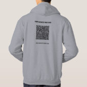 Benutzerdefiniertes QR-Code- und Text-Geschäfts-Ho Hoodie (Rückseite)