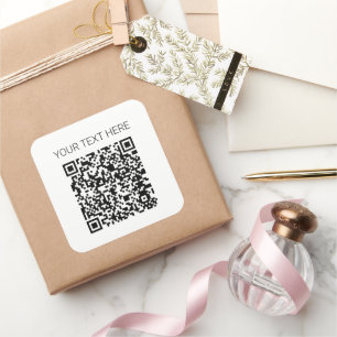 Benutzerdefiniertes QR-Codezeichen Quadratischer Aufkleber