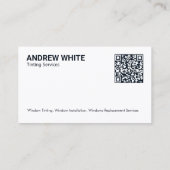 Benutzerdefiniertes QR-Fenster Tinten Visitenkarte (Rückseite)