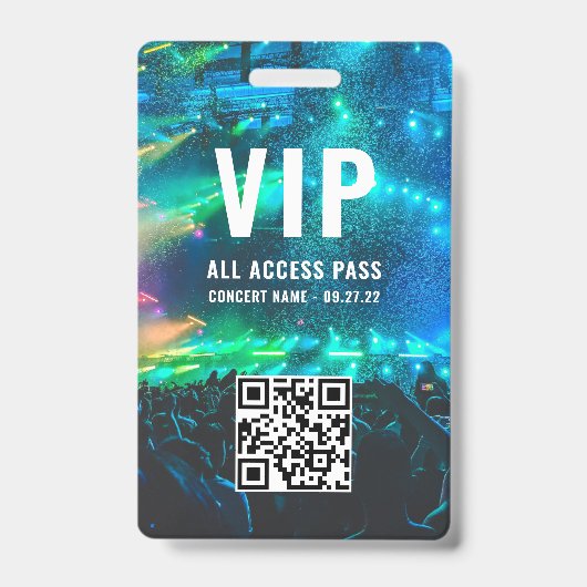 Benutzerdefiniertes QR-Foto Weißer VIP-Zugriff Ausweis (Vorderseite)
