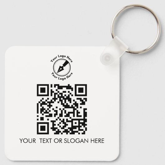 Benutzerdefiniertes QR Kundengeschenk Marketing No Schlüsselanhänger (Rückseite)