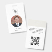 Benutzerdefiniertes QR-Mitarbeiteridentitätszugang Ausweis (Vorder- & Rückseite)