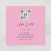 Benutzerdefiniertes QRCode-Logo, Geometrischer Pla Quadratische Visitenkarte (Rückseite)