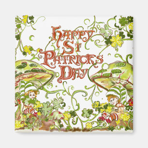 Benutzerdefiniertes Quadrat-Magnet St. Patty's D Magnet