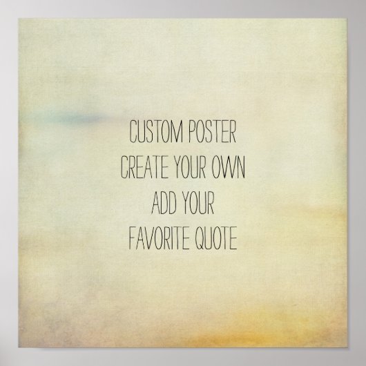 benutzerdefiniertes Quadrat-Poster fügen Sie Ihr A Poster (Vorne)