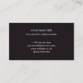 Benutzerdefiniertes quadratisches Logo Professione Visitenkarte (Rückseite)