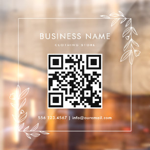 Benutzerdefiniertes quadratisches QR-Code-Schild f Fensteraufkleber