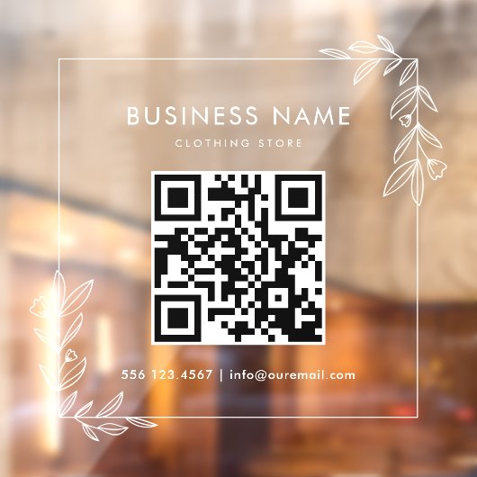 Benutzerdefiniertes quadratisches QR-Code-Schild f Fensteraufkleber (Blatt 2)