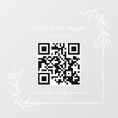 Benutzerdefiniertes quadratisches QR-Code-Schild f Fensteraufkleber (Blatt)