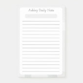 Benutzerdefiniertes Quick Daily Notes-Design Post-it Klebezettel (Vorderseite)