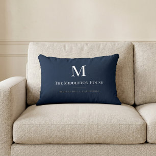 Benutzerdefiniertes Quiet Luxury Anwesen Monogramm Dekokissen