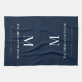 Benutzerdefiniertes Quiet Luxury Anwesen Monogramm Geschirrtuch (Horizontal)