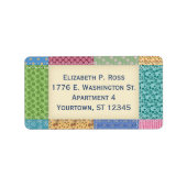 Benutzerdefiniertes Quilt-Patchwork Adressaufkleber (Vorne)