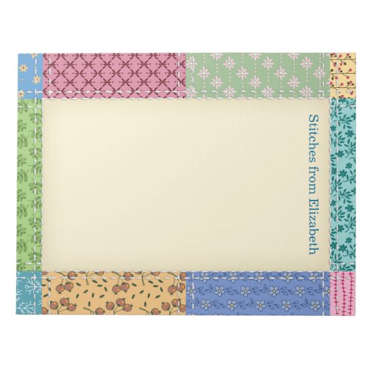 Benutzerdefiniertes Quilt-Patchwork Notizblock (Vorderseite)