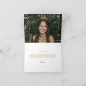 Benutzerdefiniertes Quinceanera Foto Danke Karte (Innenseite)