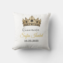 Benutzerdefiniertes Quinceañera Gold-Tiara-Wurfkis