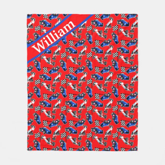 Benutzerdefiniertes Racecar Fleecedecke (Vorderseite)