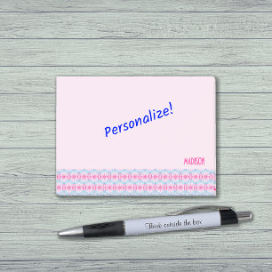 Benutzerdefiniertes Radmuster für Textzyklen Post-it Klebezettel