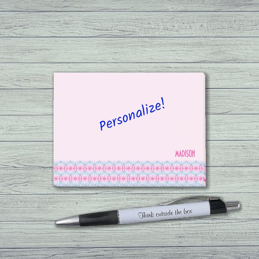 Benutzerdefiniertes Radmuster für Textzyklen Post-it Klebezettel